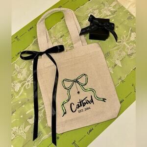 Catbird Mini Canvas Tote Bag Limited Edition Swan Holiday 100% Cotton NWT